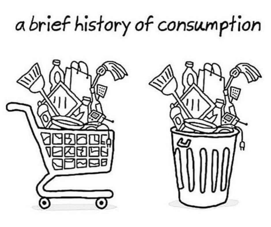 cartoon korte geschiedenis van consumptie
