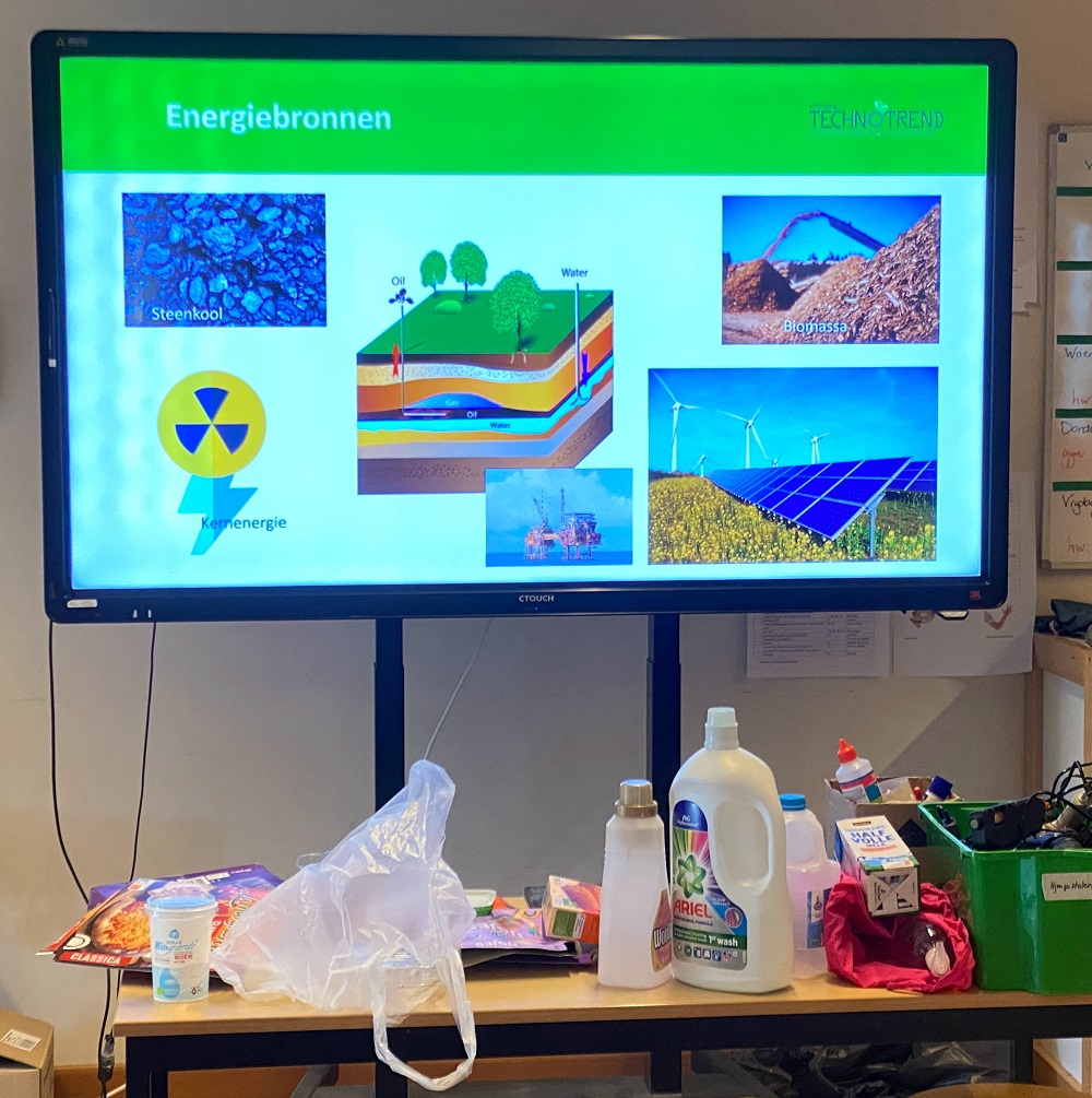 digibord met energiebronnen