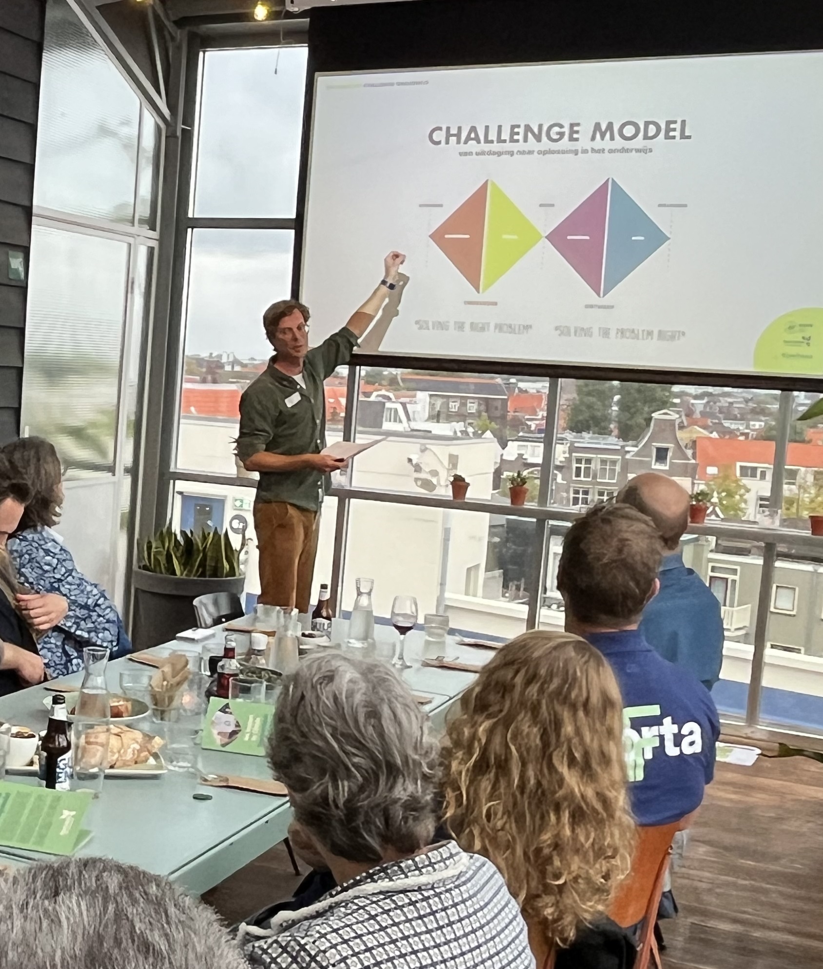 Frank presenteert het challenge model