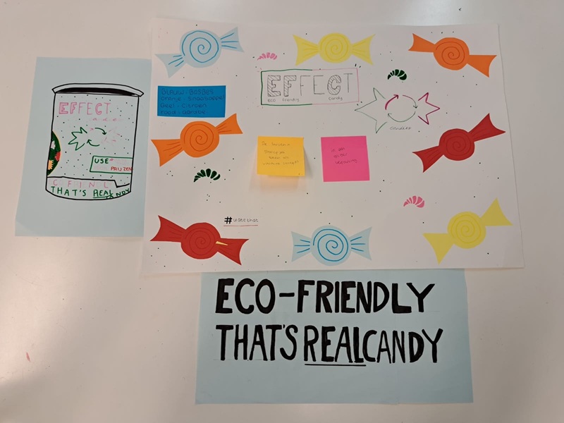 canvas met eco-friendly snoepjes