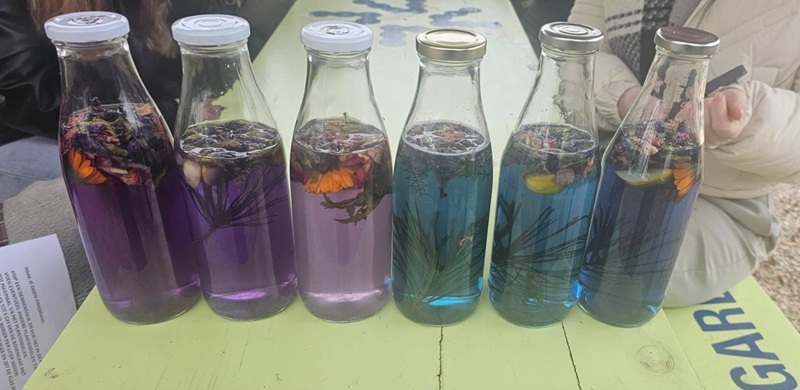 flessen met groentensap