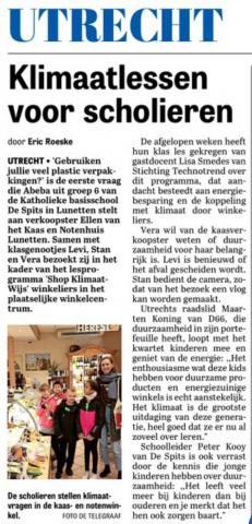 artikel Telegraaf over Shop KlimaatWijs